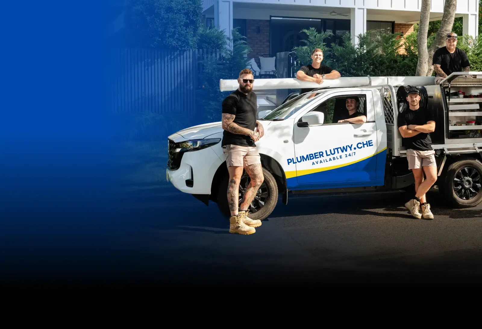 Plumber Lutwyche team with the ute
